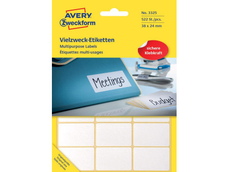 AVERY Zweckform Etiquette multi-usage, 38 x 24 mm, blanc