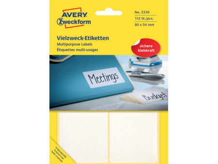 AVERY Zweckform Etiquette multi-usage, 80 x 54 mm, blanc