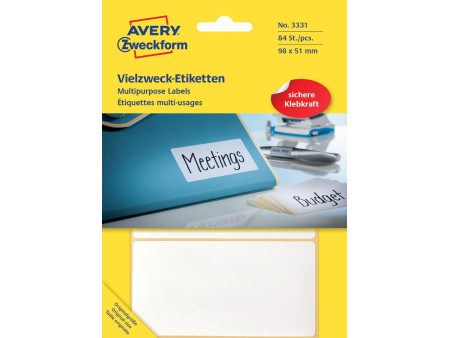 AVERY Zweckform Etiquette multi-usage, 98 x 51 mm, blanc