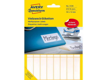 AVERY Zweckform Etiquette multi-usage, 50 x 14 mm, blanc