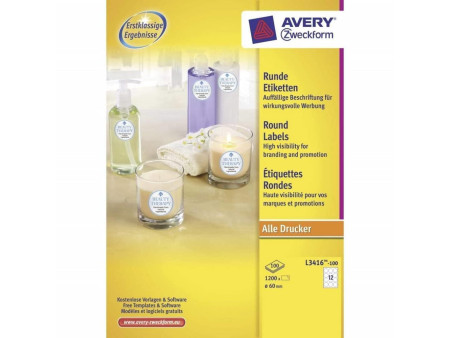 AVERY Zweckform Etiquette d'identification, diamètre: 60 mm