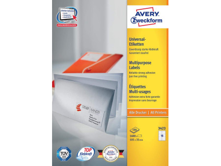 AVERY Zweckform Etiquette universelle, 105 x 35 mm, blanc