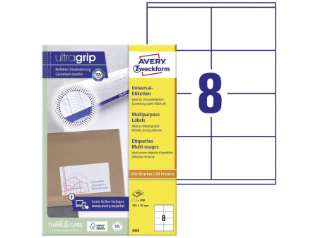 AVERY Zweckform Etiquette universelle, 105 x 70 mm, blanc