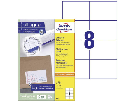 AVERY Zweckform Etiquette universelle, 105 x 74 mm, blanc