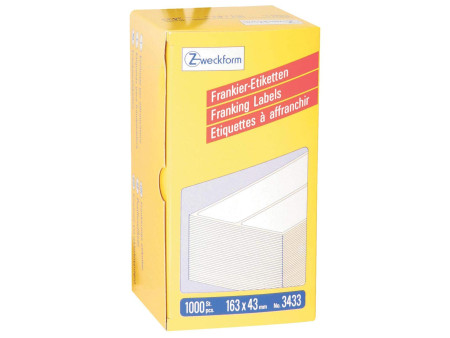 AVERY Zweckform Etiquette à affranchir, 163 x 43 mm, double