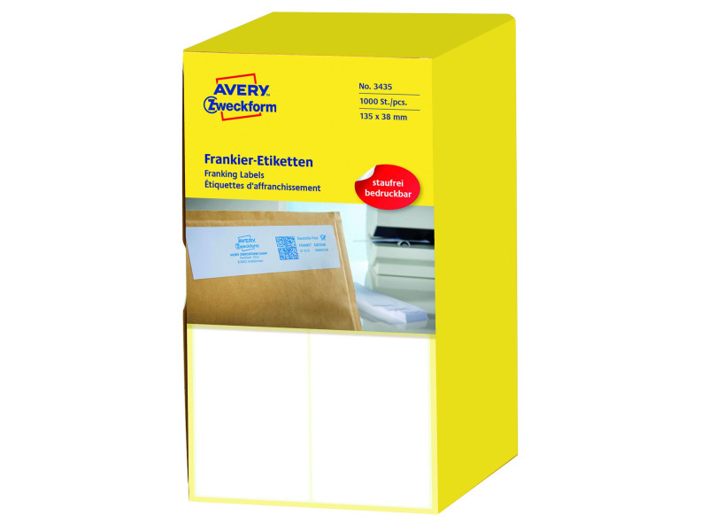 AVERY Zweckform Etiquette à affranchir, 135 x 38 mm, double