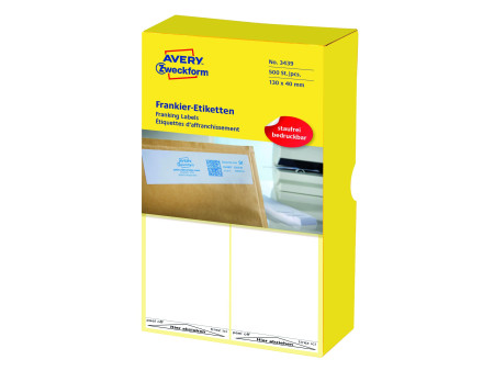 AVERY Zweckform Etiquette à affranchir, 130 x 40 mm, simple