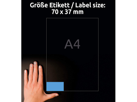 AVERY Zweckform Etiquette universelle, 70 x 37 mm, bleu