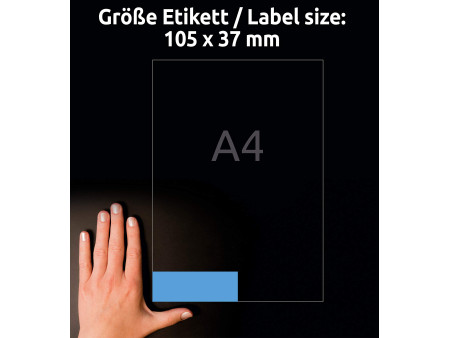AVERY Zweckform Etiquette universelle, 105 x 37 mm, bleu