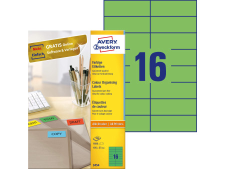 AVERY Zweckform Etiquette universelle, 105 x 37 mm, vert