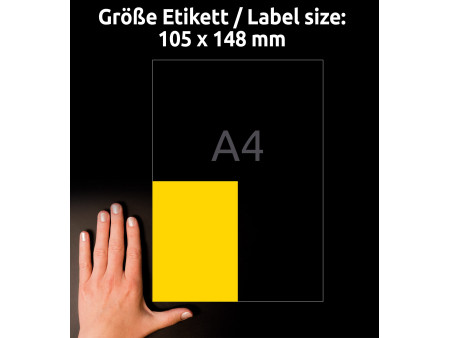 AVERY Zweckform Etiquette universelle, 105 x 148 mm, jaune