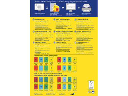 AVERY Zweckform Etiquette universelle, 210 x 297 mm, jaune