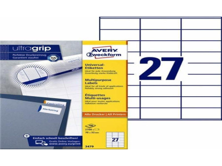 AVERY Zweckform Etiquette universelle, 70 x 32 mm, blanc