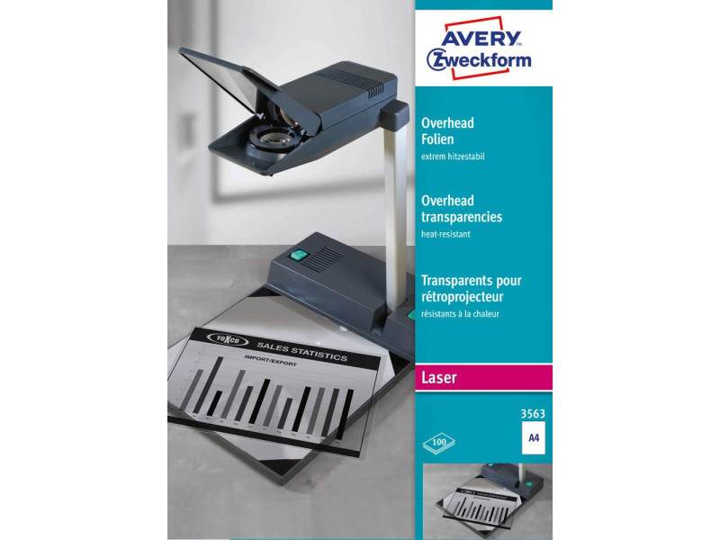 AVERY Zweckform Transparents pour rétroprojecteur, A4, clair
