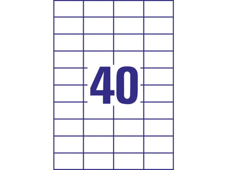 AVERY Zweckform Etiquette universelle, 52,5 x 29,7 mm, blanc
