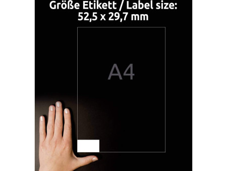 AVERY Zweckform Etiquette universelle, 52,5 x 29,7 mm, blanc