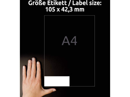AVERY Zweckform Etiquette universelle, 105 x 42,3 mm, blanc