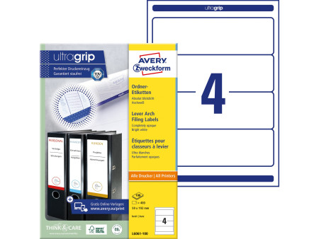 AVERY Zweckform Etiquette pour dos de classeur, blanc
