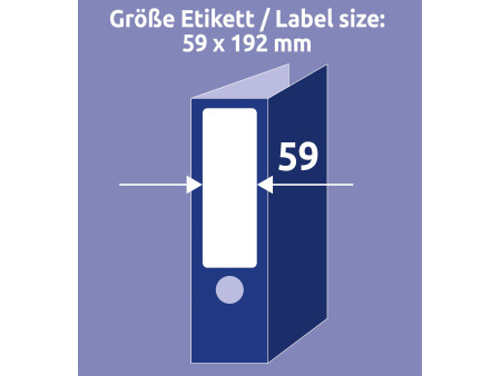 AVERY Zweckform Etiquette pour dos de classeur, blanc
