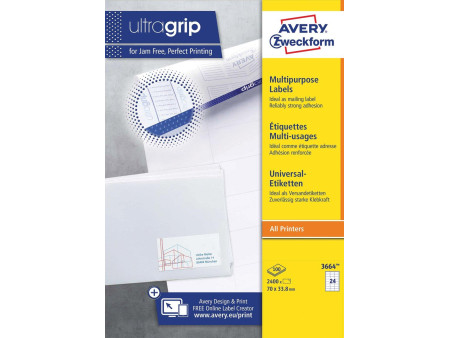AVERY Zweckform Etiquette universelle, 70 x 33,8 mm, blanc