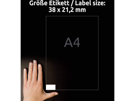 AVERY Zweckform Etiquette universelle, 38 x 21,2 mm, blanc
