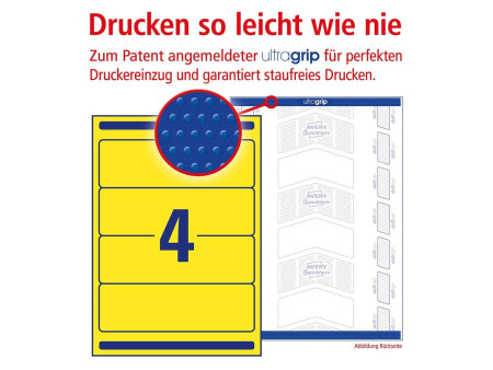 AVERY Zweckform Etiquette pour dos de classeur, jaune