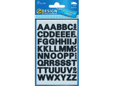 AVERY Zweckform Stickers de lettres, lettres A-Z, noir