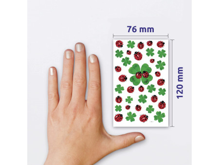 AVERY Zweckform ZDesign Sticker 'coccinelle et trèfle'