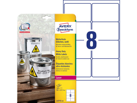AVERY Zweckform Etiquette, 99,1 x 67,7 mm