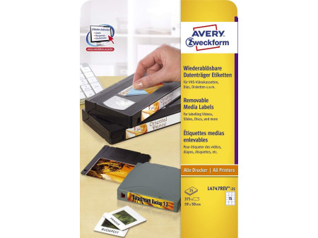 AVERY Zweckform Etiquettes Stick+Lift pour disquettes ZIP