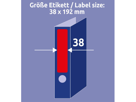 AVERY Zweckform Etiquette pour dos de classeur, rouge