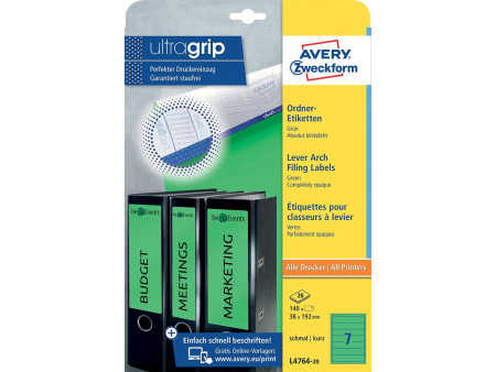 AVERY Zweckform Etiquette pour dos de classeur, vert
