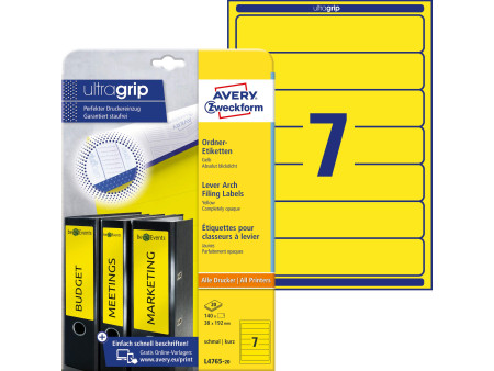 AVERY Zweckform Etiquette pour dos de classeur, jaune
