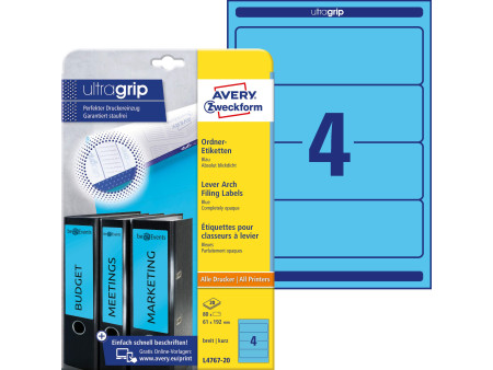 AVERY Zweckform Etiquette pour dos de classeur, bleu,
