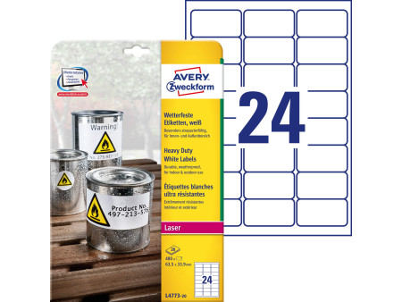 AVERY Zweckform Etiquette, 63,5 x 33,9 mm