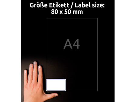 AVERY Zweckform Etiquettes pour badges, 80 x 50 mm, bleu