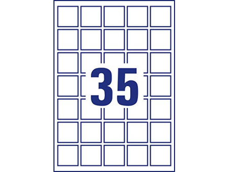 AVERY Zweckform Etiquette d'identification, 35 x 35mm, blanc
