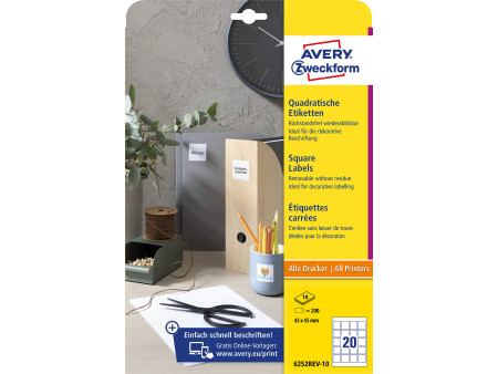 AVERY Zweckform Etiquette d'identification, 45 x 45mm, blanc