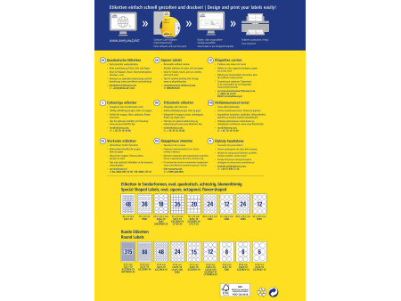 AVERY Zweckform Etiquette d'identification, 45 x 45mm, blanc