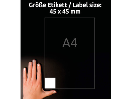 AVERY Zweckform Etiquette d'identification, 45 x 45mm, blanc