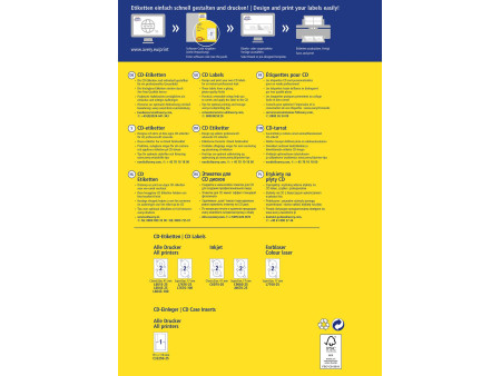 AVERY Zweckform Etiquette CD ClassicSize, blanc, brillant
