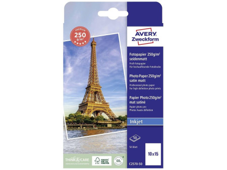 AVERY Zweckform Papier photo jet d'encre PREMIUM, 10 x 15 cm