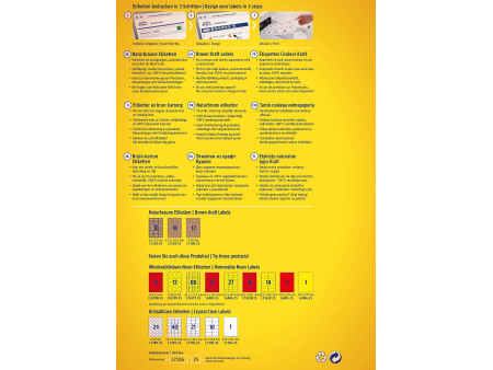AVERY Zweckform Etiquette couleur Kraft, 63,5 x 42,3 mm