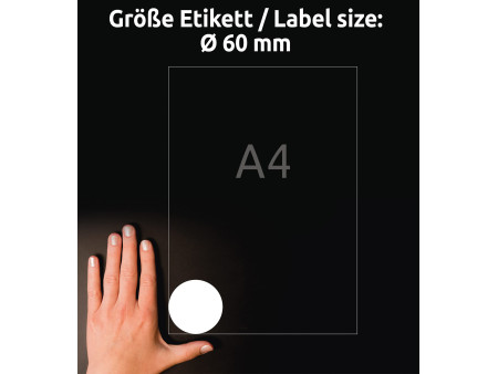 AVERY Zweckform Etiquette, enlevable, diamètre: 60 mm