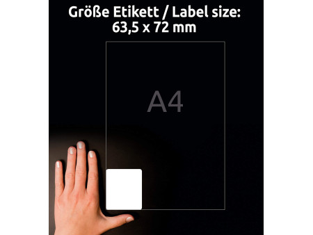 AVERY Zweckform Etiquette d'adresse, 63,5 x 72,0 mm, blanc