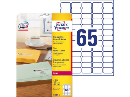 AVERY Zweckform Etiquette d'adresse, 38,1 x 21,2 mm