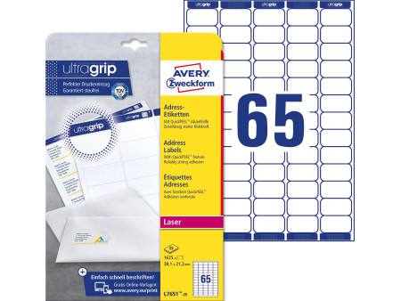 AVERY Zweckform étiquettes Mini, 38,1 x 21,2 mm, blanc