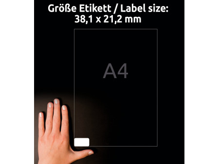 AVERY Zweckform étiquettes Mini, 38,1 x 21,2 mm, blanc