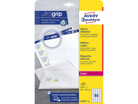 AVERY Zweckform étiquettes Mini, 38,1 x 21,2 mm, blanc