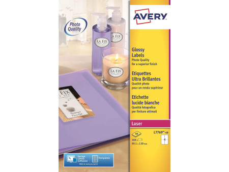 AVERY Zweckform Etiquette photo, ultra brillant, blanc
